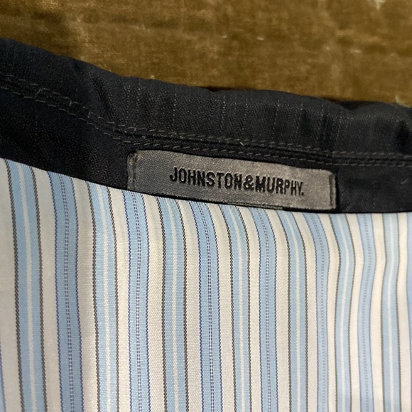 Unstructured navy jacket, light blue strip lining. - Picture 3 of 5